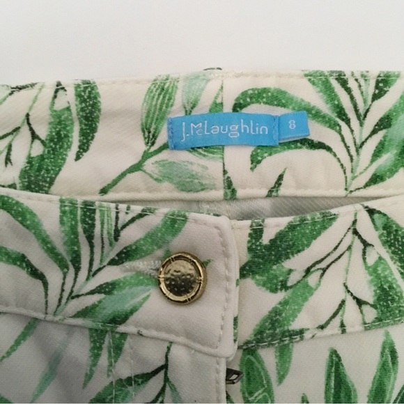 J. McLaughlin Lexi Beaumont Leaf Print Jeans - Picture 2 of 8